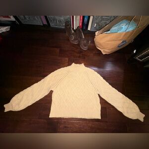 American Eagle Outfitters Cream Sweater